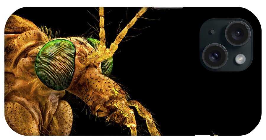 Alien iPhone Case featuring the photograph Green eyed crane fly #1 by Mihai Andritoiu