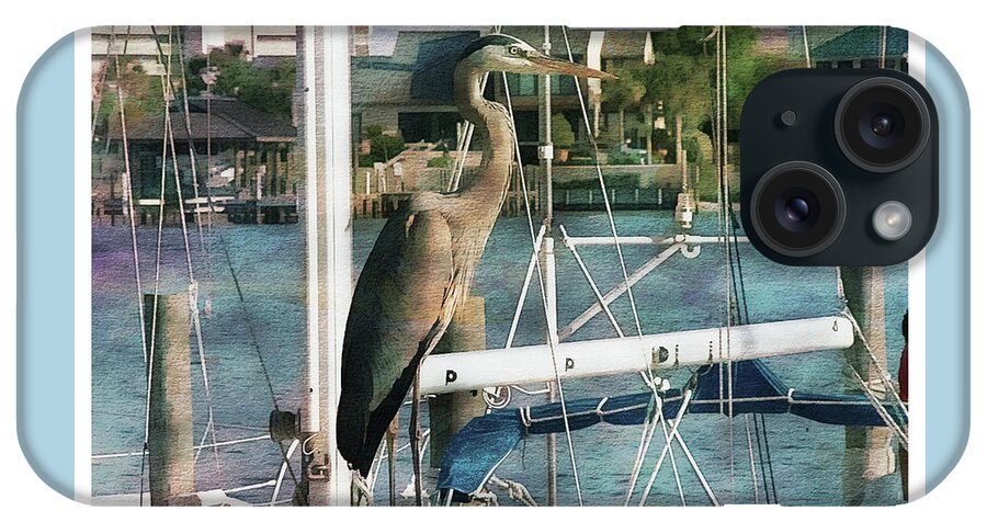Heron iPhone Case featuring the photograph Heron's Yacht #1 by Margie Wildblood