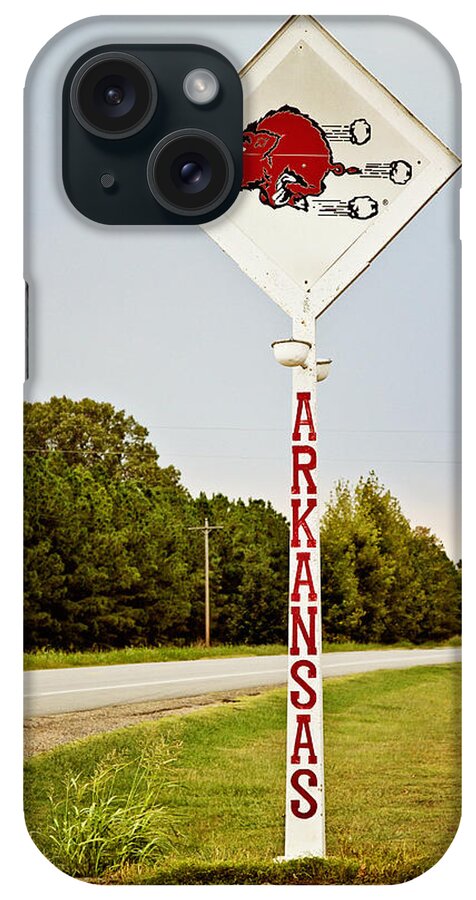 Razorback iPhone Case featuring the photograph Hog Sign by Scott Pellegrin