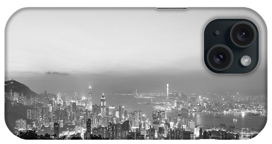 China iPhone Case featuring the photograph Hong Kong skyline panorama #1 by Didier Marti