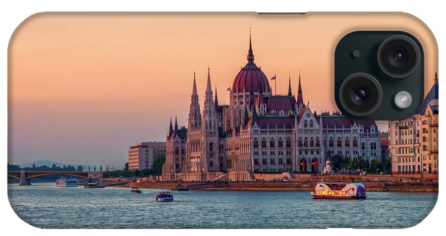 Parliament iPhone Case featuring the photograph Hungarian Parliament Building in Budapest, Hungary #1 by Elenarts - Elena Duvernay photo