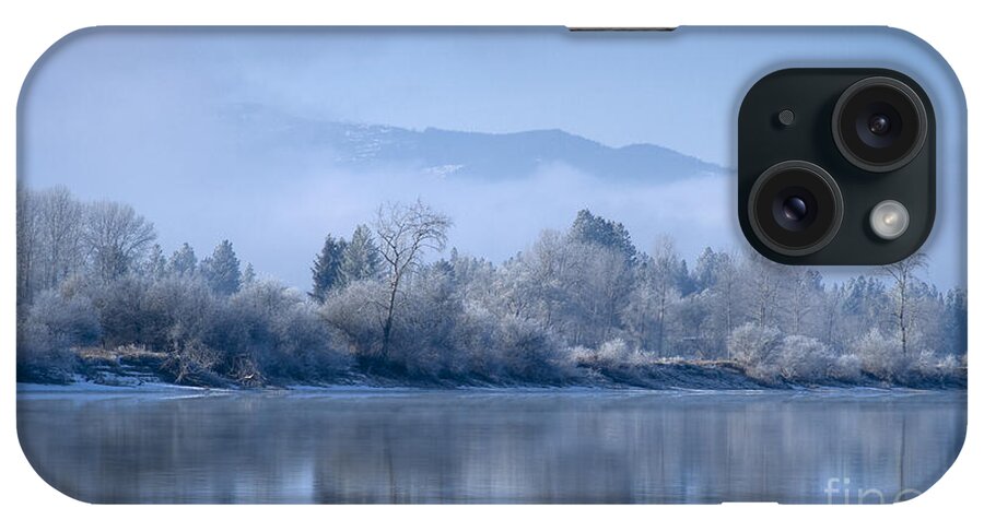December iPhone Case featuring the photograph Icy Blue #1 by Idaho Scenic Images Linda Lantzy