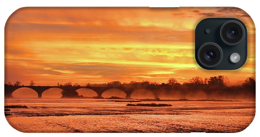 Interurban Bridge iPhone Case featuring the photograph Interurban Sunrise 5920 #1 by Jack Schultz
