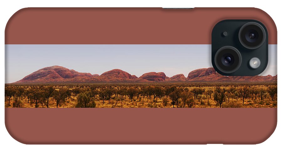 Australia iPhone Case featuring the photograph Kata Tjuta Panorama Australian Outback #1 by Lawrence S Richardson Jr