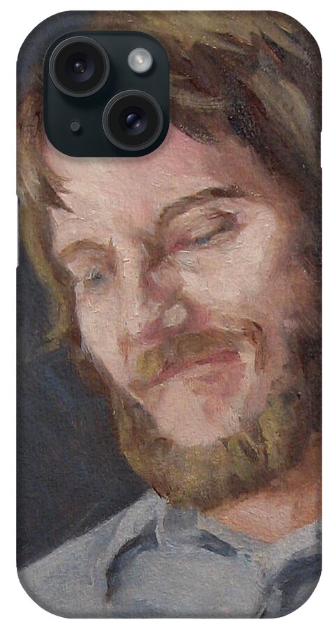 Kevin Foote iPhone Case featuring the painting Kevin #2 by Connie Schaertl