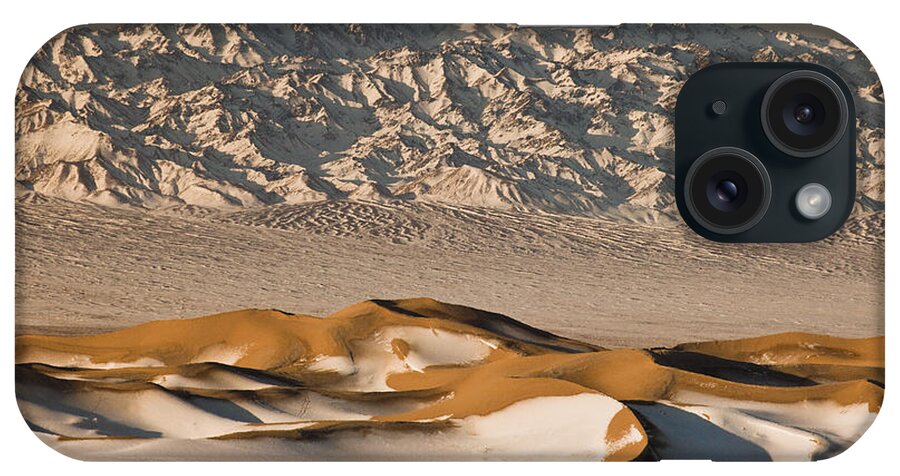 00481648 iPhone Case featuring the photograph Khongor Sand Dunes In Winter Gobi #1 by Colin Monteath