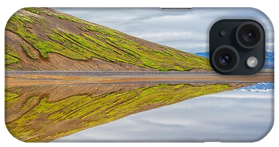 Iceland iPhone Case featuring the photograph Lake reflections #1 by Izet Kapetanovic