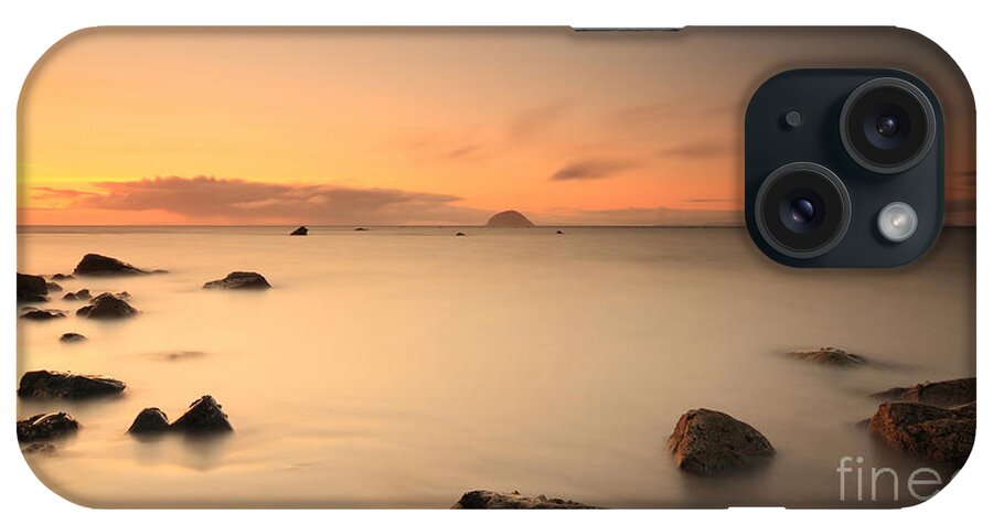 Ailsa Craig iPhone Case featuring the photograph Lendalfoot Sunset #2 by Maria Gaellman