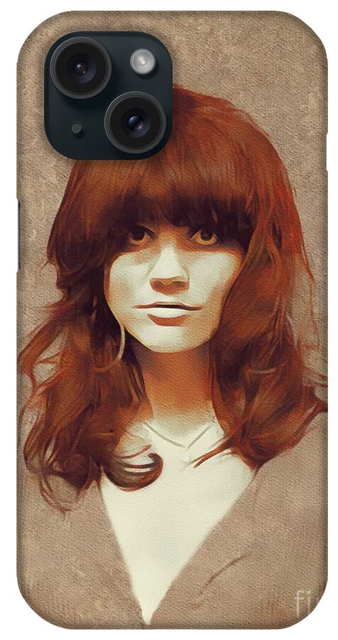 Linda iPhone Case featuring the painting Linda Ronstadt, Music Legend #1 by Esoterica Art Agency