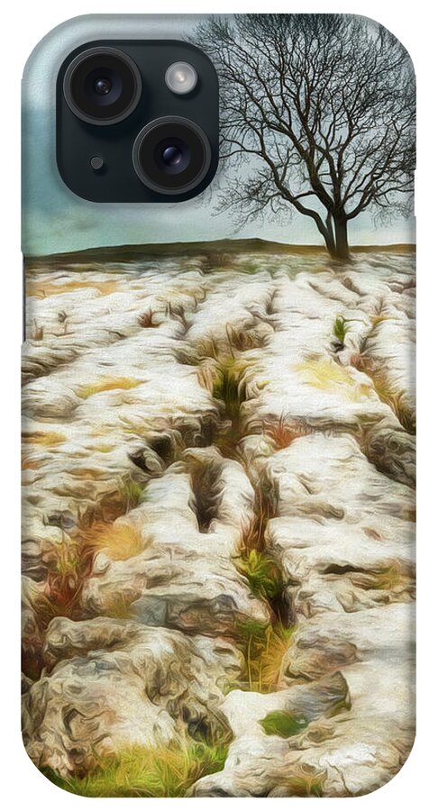Branches iPhone Case featuring the photograph Painted effect - Lone Tree by Sue Leonard