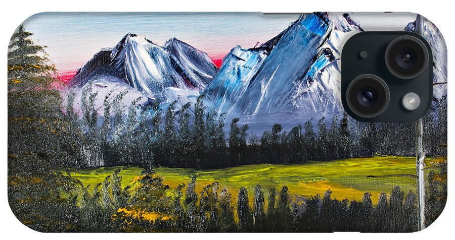 Landscape iPhone Case featuring the painting Love Can Move Mountains #2 by David Martin