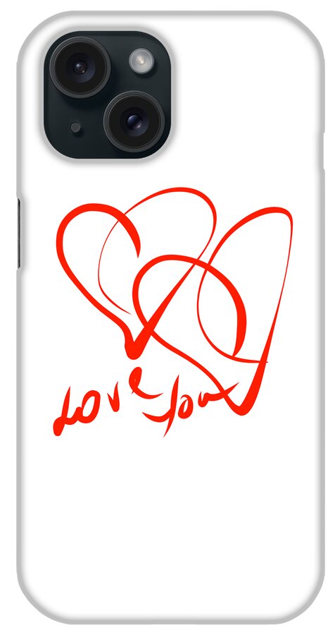 Love iPhone Case featuring the digital art Love You #1 by Cristina Stefan