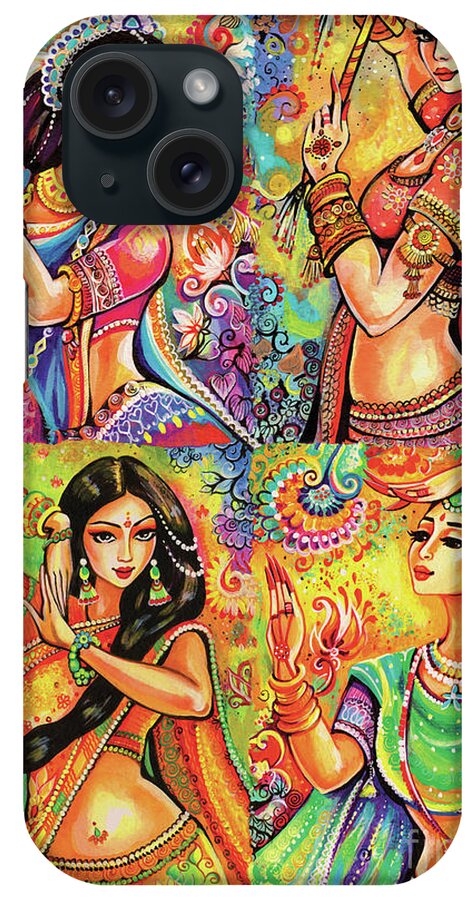 Bollywood Dancer iPhone Case featuring the painting Magic of Dance #1 by Eva Campbell