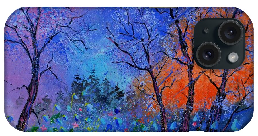 Landscape iPhone Case featuring the painting Magic wood by Pol Ledent
