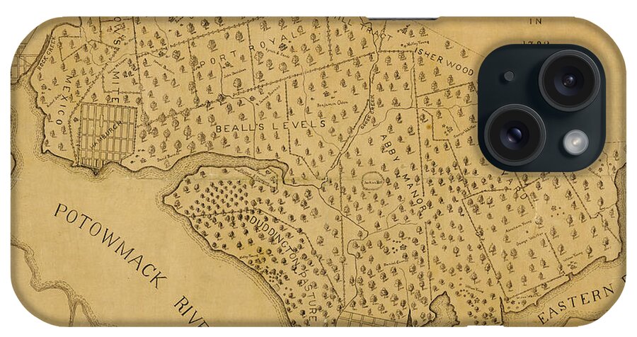 Map Of Washington iPhone Case featuring the photograph Map Of Washington 1792b #1 by Andrew Fare