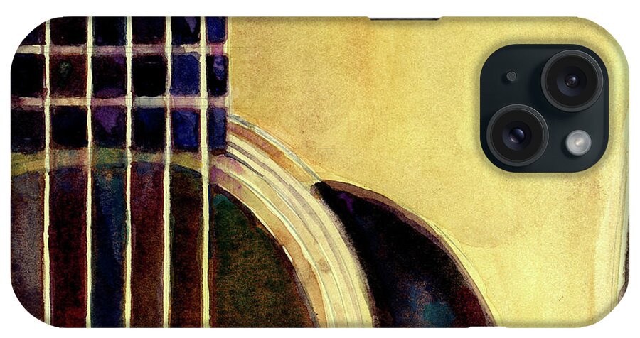 Martin iPhone Case featuring the painting Martin Guitar d-28 #1 by Dorrie Rifkin