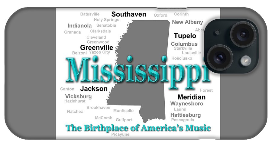 Mississippi iPhone Case featuring the photograph Mississippi State Pride Map Silhouette by Keith Webber Jr