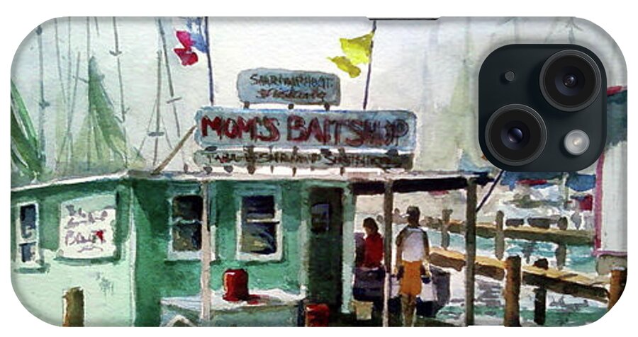  iPhone Case featuring the painting Mom's Bait Shop #1 by Tina Bohlman
