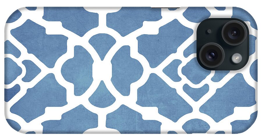 Blue Pattern iPhone Case featuring the painting Moroccan Blues #2 by Mindy Sommers