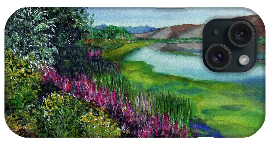 River iPhone Case featuring the painting Much to See by Sue Carmony