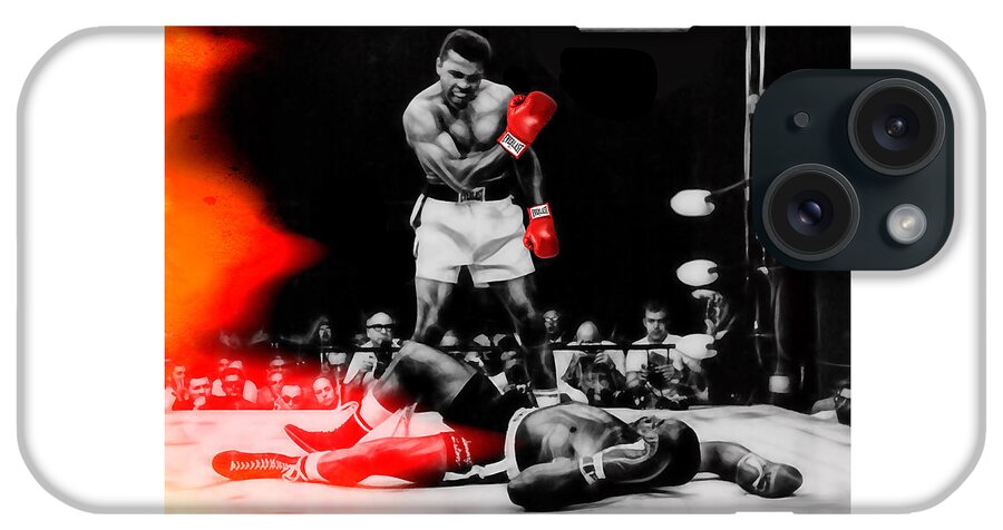 Sports Paintings iPhone Case featuring the mixed media Muhammad Ali Art #1 by Marvin Blaine