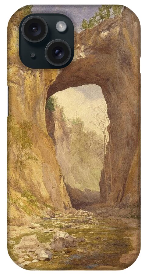 John Henry Hill (american iPhone Case featuring the painting Natural Bridge #1 by MotionAge Designs