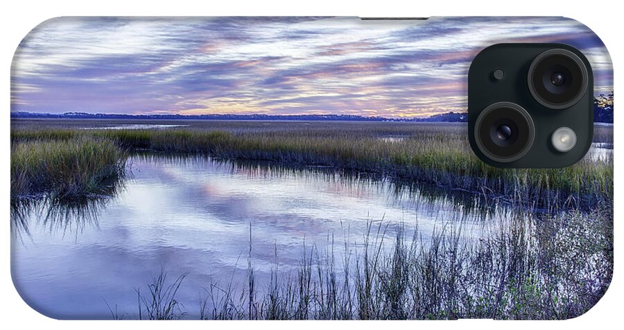 Oak Island iPhone Case featuring the photograph Oak Island Marsh Sunrise by Nick Noble