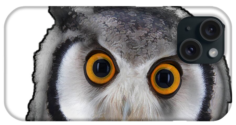 Owl iPhone Case featuring the digital art OWL #1 by Roger Lighterness