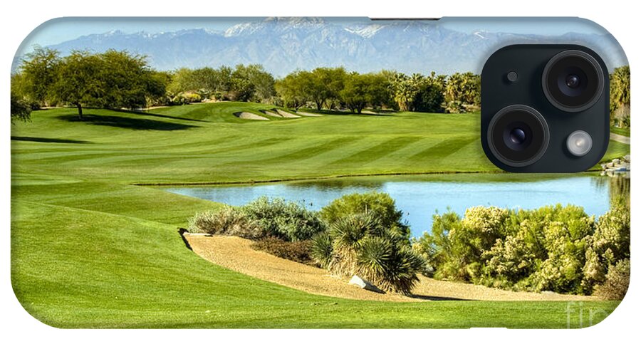 Palm Desert Golf Course; Beautiful Scenery; Mountains iPhone Case featuring the photograph Palm Desert Golf Course #1 by David Zanzinger