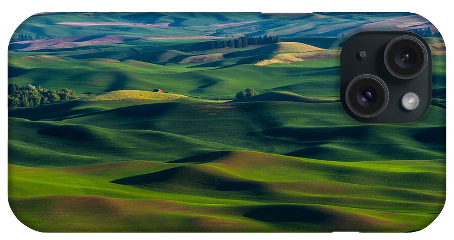 Landscape iPhone Case featuring the photograph Palouse wheat field #1 by Hisao Mogi