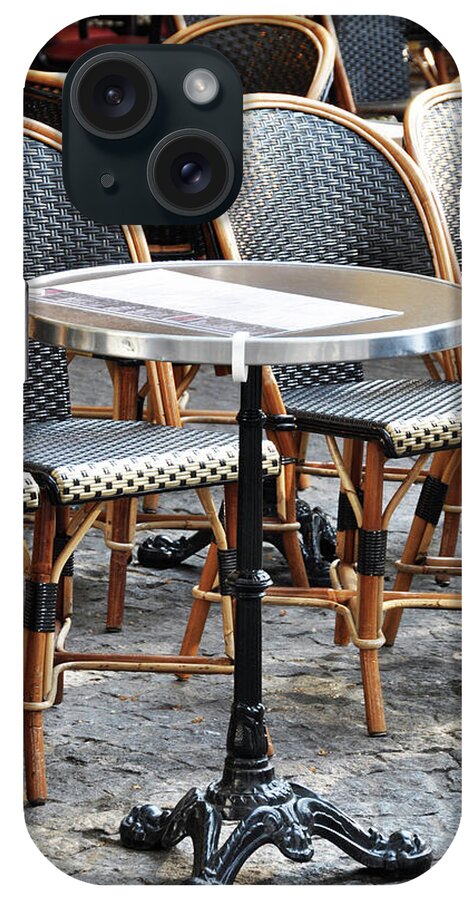 Cafe iPhone Case featuring the photograph Parisian cafe terrace #1 by Dutourdumonde Photography