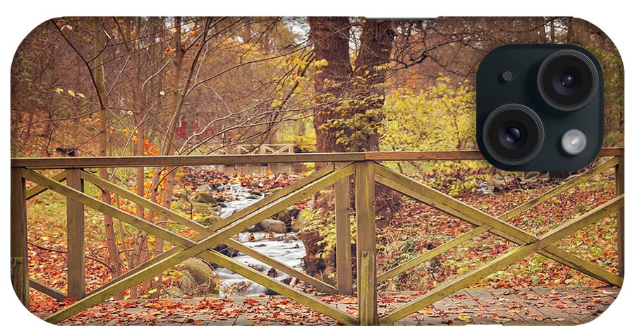 Autumn iPhone Case featuring the photograph Park foot bridge #1 by Sophie McAulay