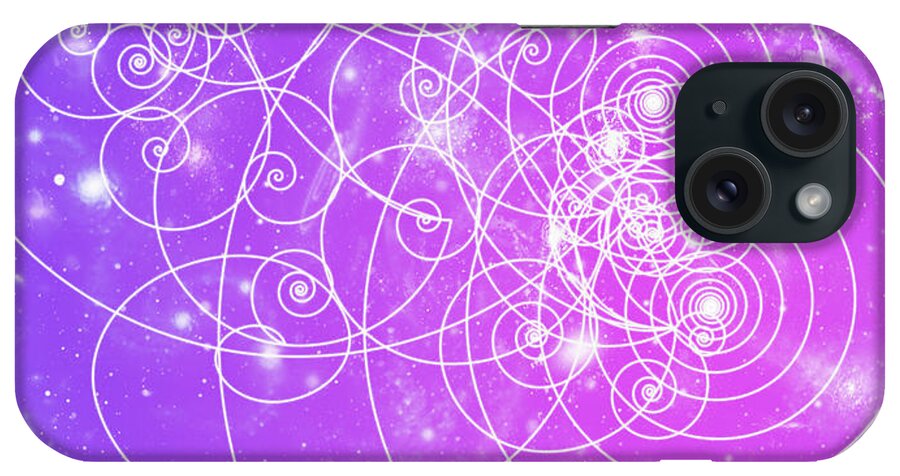 Bubble Chamber iPhone Case featuring the photograph Particle Tracks On Galaxies #1 by Mehau Kulyk