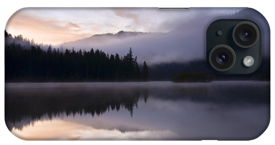 Fog iPhone Case featuring the photograph Clear Lake Pastel Dawn by Michael Dawson