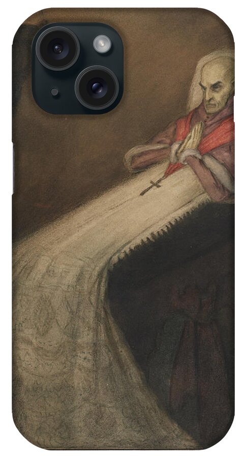 Alfred Kubin (austrian iPhone Case featuring the painting Pastel #1 by MotionAge Designs