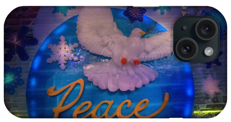 Ice Sculpture In Orlando iPhone Case featuring the photograph Peace #1 by Dorothy Cunningham