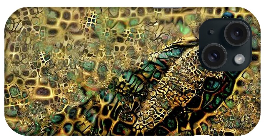 Peacock iPhone Case featuring the digital art Peacock #1 by Lilia S