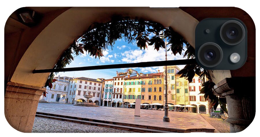 Piazza San Giacomo iPhone Case featuring the photograph Piazza San Giacomo in Udine landmarks view #1 by Brch Photography