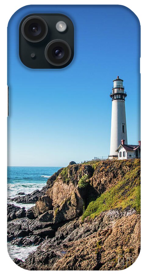 Coastline iPhone Case featuring the photograph Pigeon Point Lighthouse on highway No. 1, California #1 by Amanda Mohler