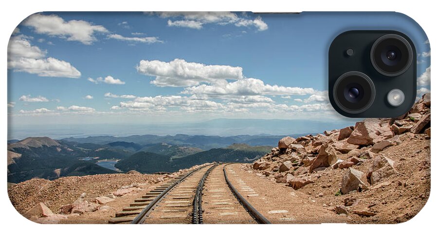 Architecture iPhone Case featuring the photograph Pikes Peak Cog Railway Track at 14,110 Feet #1 by Peter Ciro