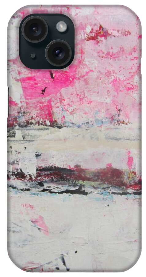Pink iPhone Case featuring the painting Pink About It 5 #1 by Francine Ethier