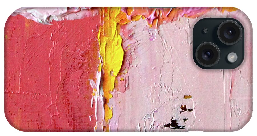 Pink Abstract Painting iPhone Case featuring the painting Pink Light #1 by Nancy Merkle