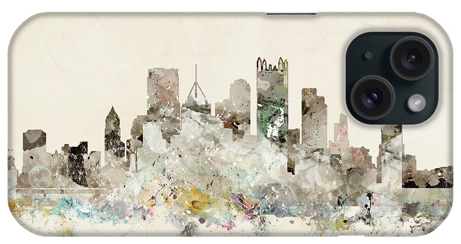 Pittsburgh Pennsylvania iPhone Case featuring the painting Pittsburgh Pennsylvania #1 by Bri Buckley