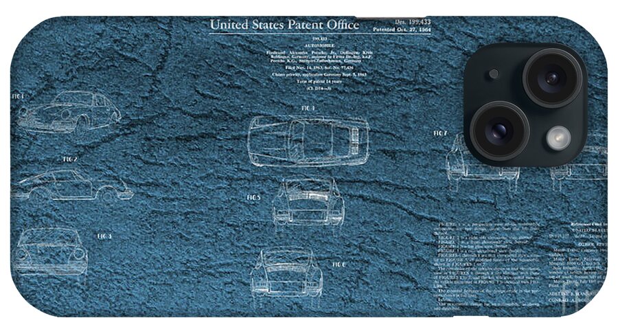 Automotive iPhone Case featuring the photograph Porsche 911 Patent #1 by Doc Braham