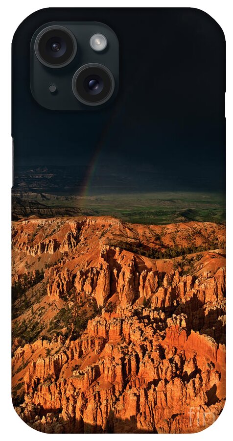 North America iPhone Case featuring the photograph Rainbow Over Hoodoos Bryce Canyon National Park Utah #1 by Dave Welling