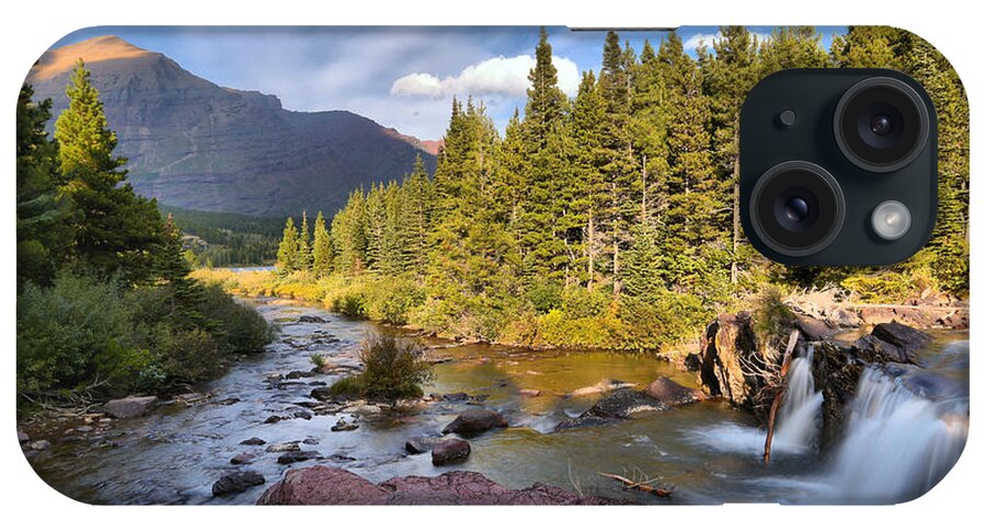 Red Rock Falls iPhone Case featuring the photograph Red Rock Falls Landscape #1 by Adam Jewell
