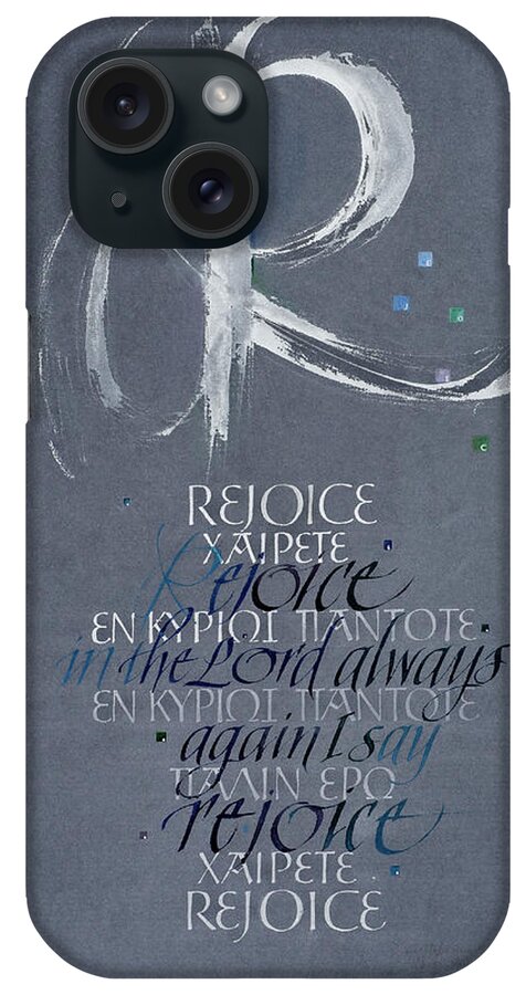 Christian iPhone Case featuring the painting Rejoice I by Judy Dodds