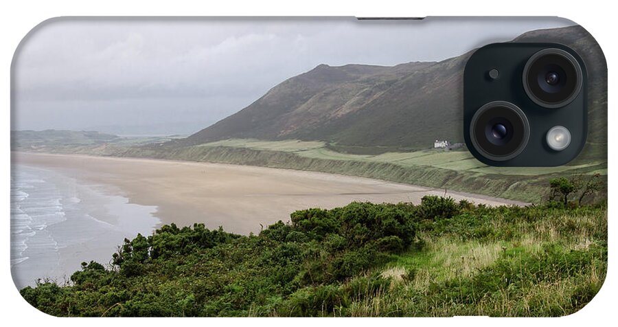 Sunset iPhone Case featuring the photograph Rhossili Bay, South Wales #1 by Perry Rodriguez
