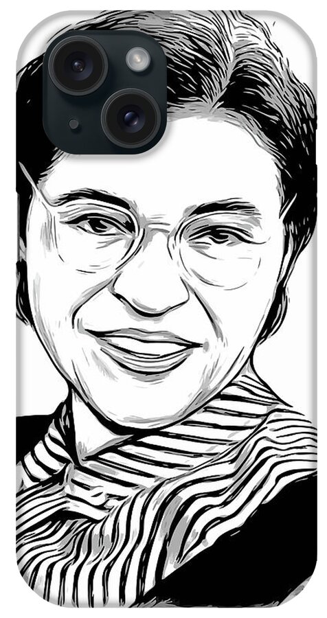 Rosa Parks iPhone Case featuring the digital art Rosa Parks #1 by Greg Joens
