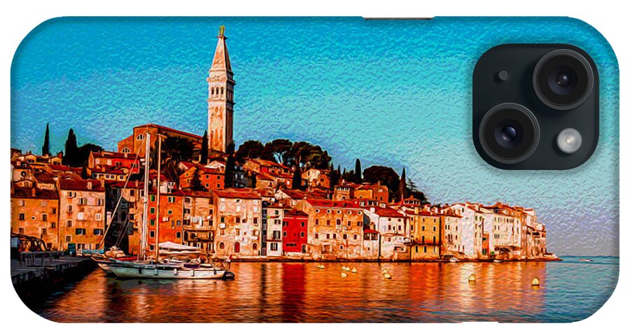 Rovinj iPhone Case featuring the painting Rovinj, Croatia #1 by Lev Kaytsner